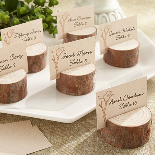 Rustic Real Wood Place Card wedding Photo Holders