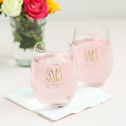 Stemless Wine Glass for wedding favors