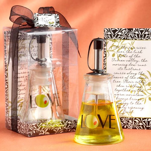 Olive You Glass Oil Bottle in Gift Box wedding thank you gift