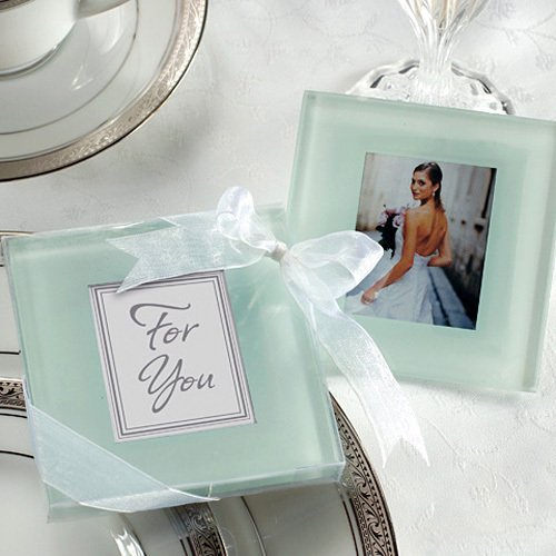 wedding thank you favors Glass Photo Coasters