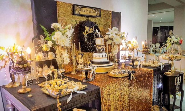 Chic Gatsby Themed Wedding Tablescape