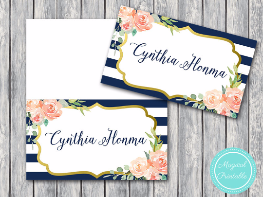 Navy-Gold-Wedding-Name-cards-Tent-Style-Cards-Printable
