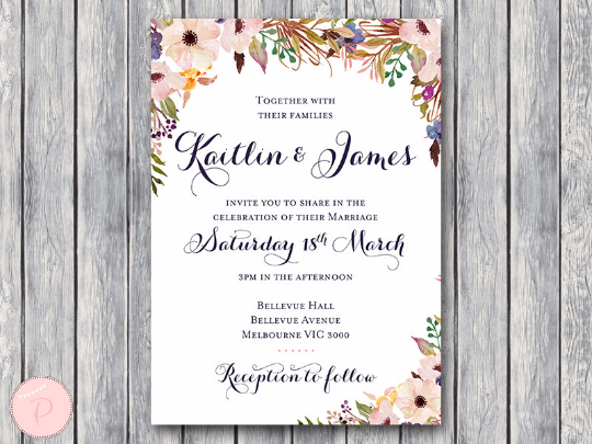 Purple-Buttercup-Personalized-Wedding-Invitations-Bridal-shower-invitation-Printable-Invitation-2