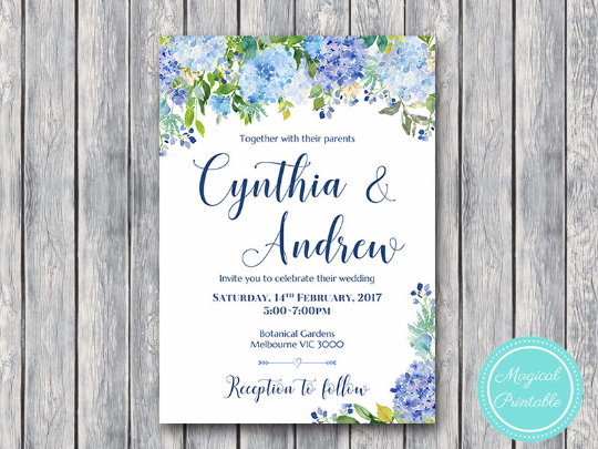 Blue-Hydrangea-Floral-Wedding-Invitation