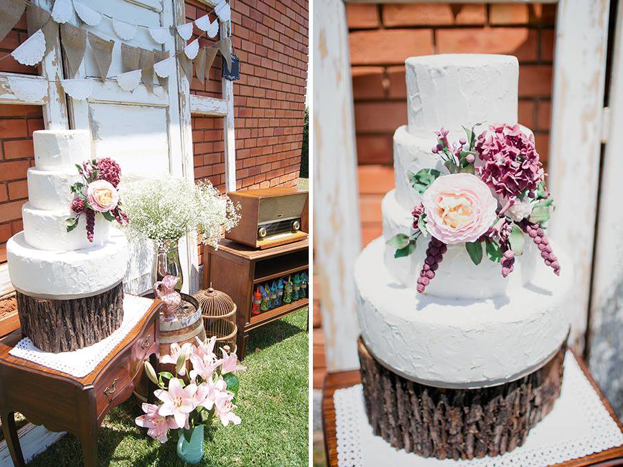 Chic-Boho-Style-Wedding-Floral-Cake