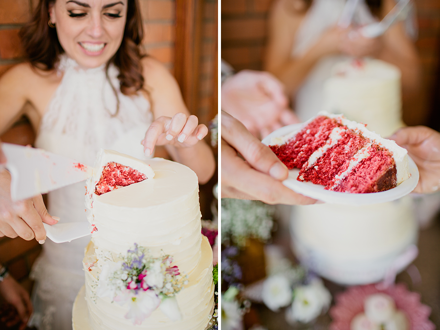 Chic-Boho-Style-Wedding-Red-Cake