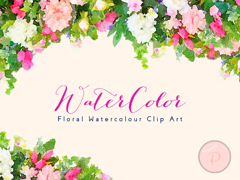 watercolor floral clipart - photo #20