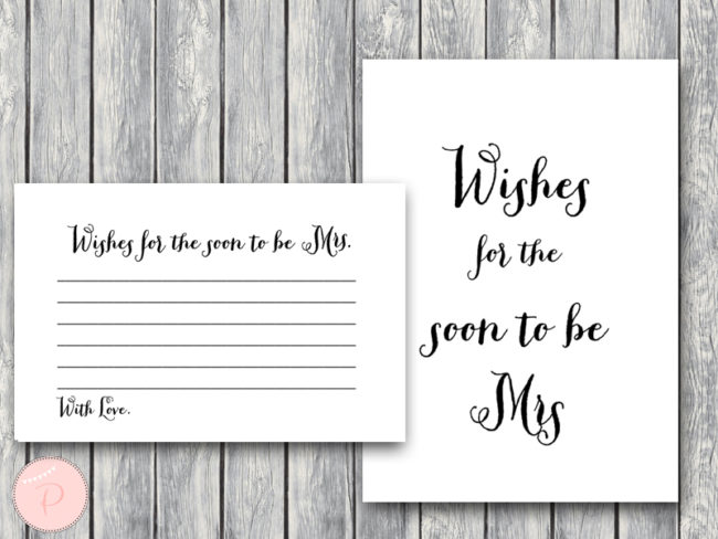 TH00-6x4-wishes-for-the-bride-card bridal shower activity blank lines