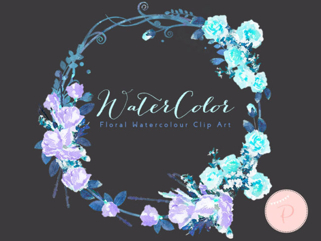 WCA80-blue-aqua-floral-cliparts-flower