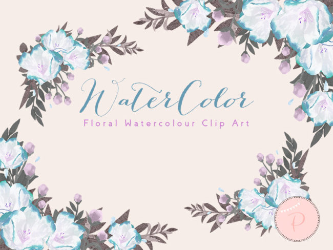 elegant-blue-watercolor-flower-cliparts-png