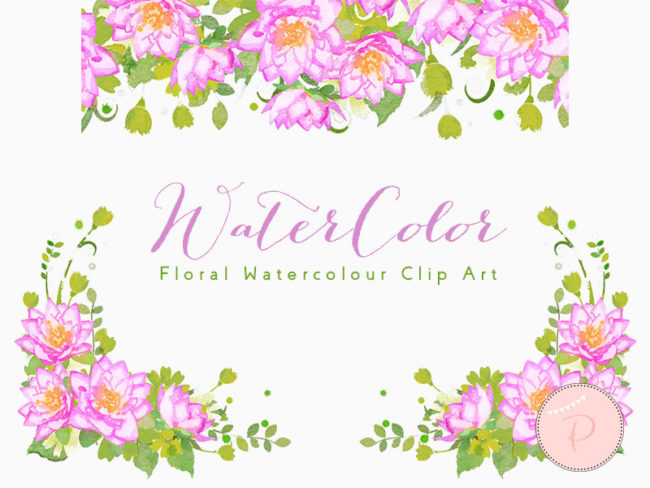 WCA87-pink-dahlia-floral-clipart-png-borders