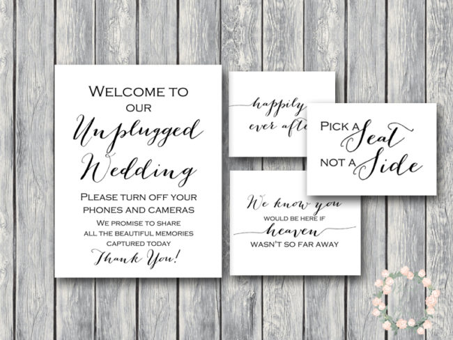 wedding-signs-unplugged-wedding-ceremony-decorations