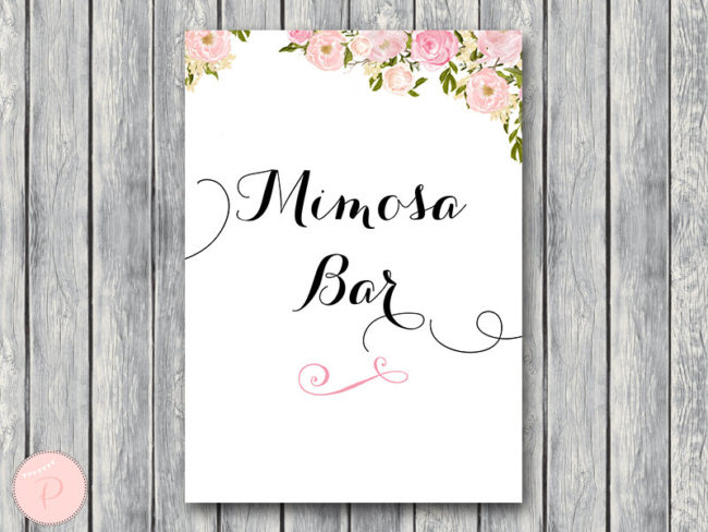 wd67-sign-pink-flower-mimosa-bar-sign-bubbly-bar-sign