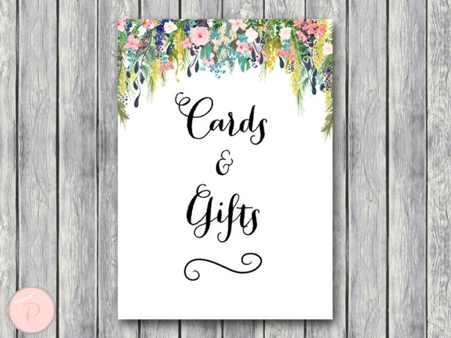 Cards and Gifts Sign, Instant Download