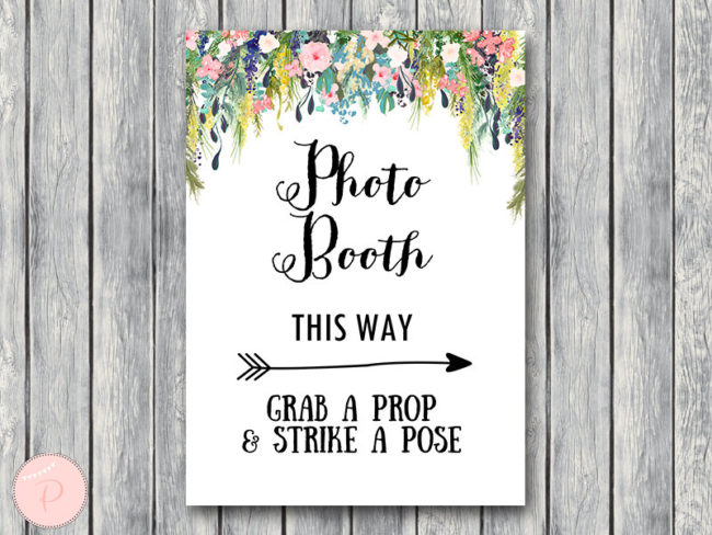 Photobooth Sign, Grab a prop and take a pose