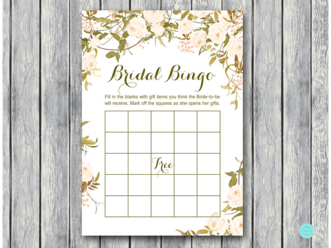 TH49-5x7 bridal bingo-ivory-flower-bridal-shower-games
