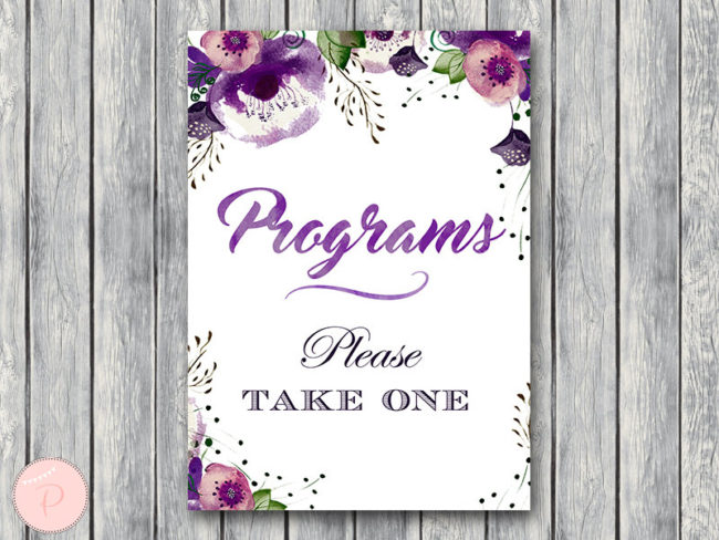 WD83-Purple-Floral-Wedding-programs-sign