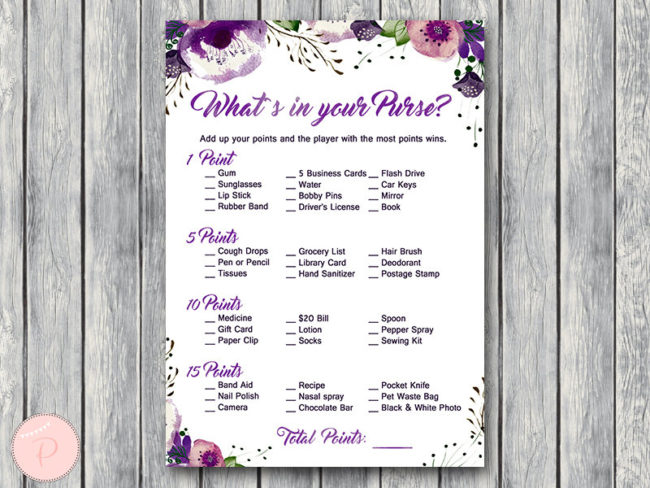 WD83-What's-in-your-Purse-Bridal-Shower-Game