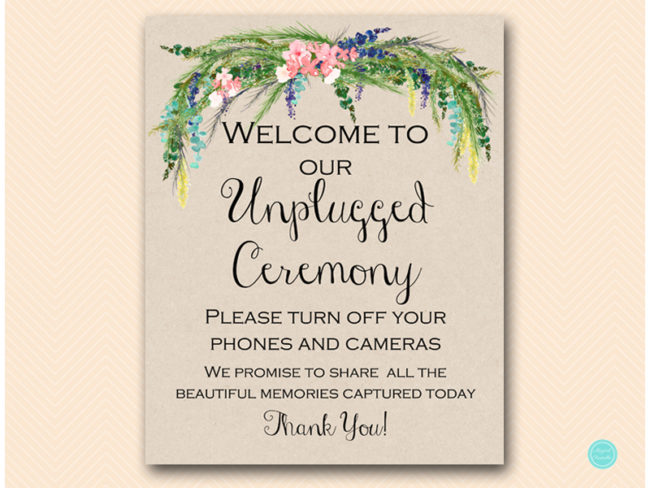 sign-unplugged-ceremony-8x10-spring-wedding-sign-luau