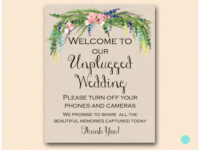 sign-unplugged-wedding-spring-wedding-sign-luau