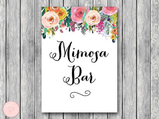 wd70 sign Mimosa Bar Sign, Bubbly Bar Sign, Wedding Bar