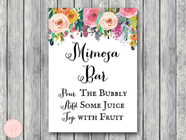 wd70 sign Mimosa Bar Sign, Bubbly Bar Sign, Wedding Bar Sign