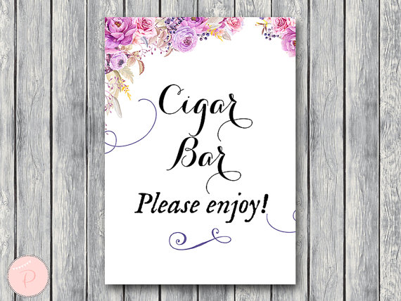 wd72-Cigar Bar Sign purple