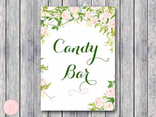 Garden Candy Bar Sign Instant Download