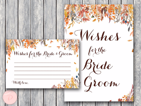 Autumn Fall Wishes for the Bride and Groom Wishes for the Couple