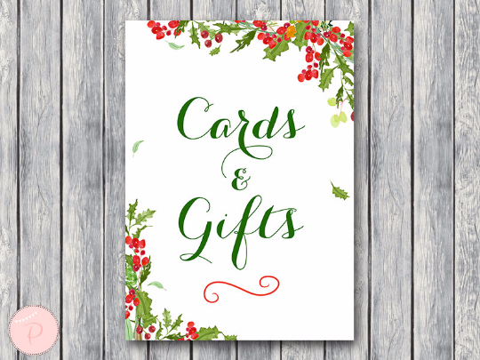 Christmas Cards and Gifts Sign Instant Download