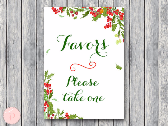 Christmas Favors Sign Instant Download