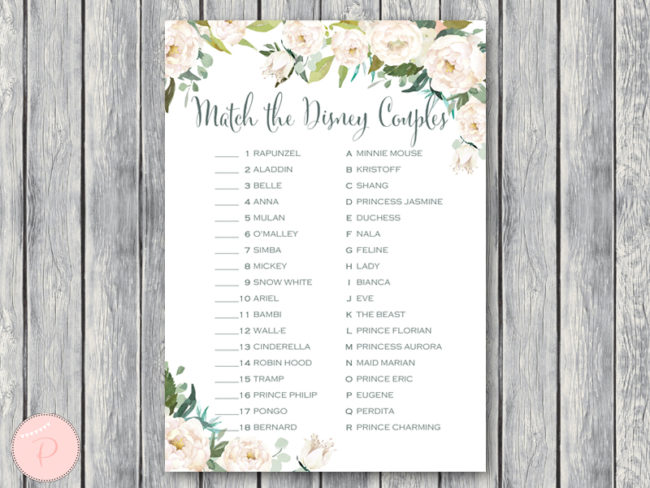 TH61-disney-couple-match-game-ivory-floral-bridal-shower-games