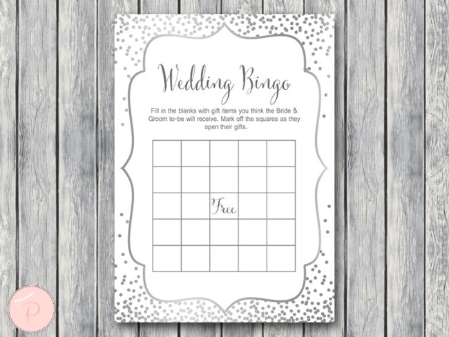 silver bingo-wedding