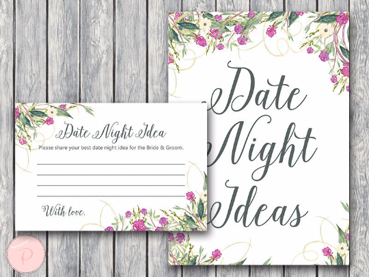 Wild Garden Date Night Ideas Date Night Cards