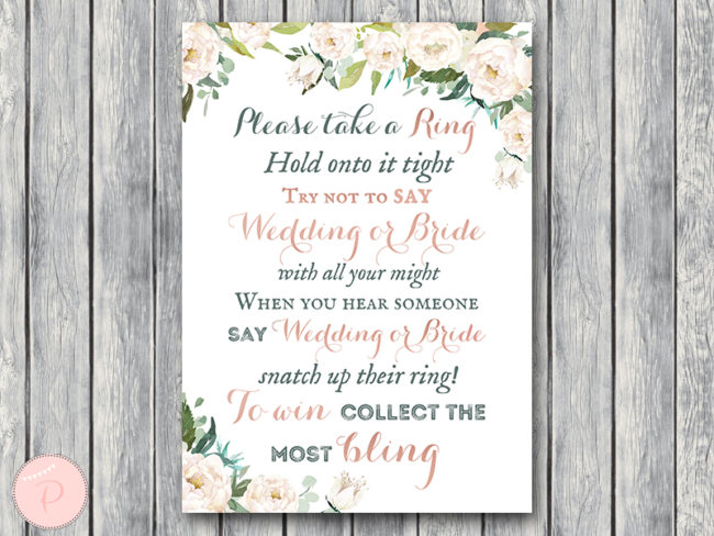 ivory flower dont say wedding or bride game