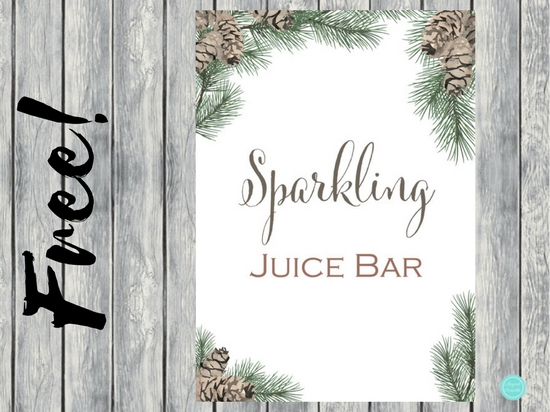 FREE Sparkling Juice Bar Sign