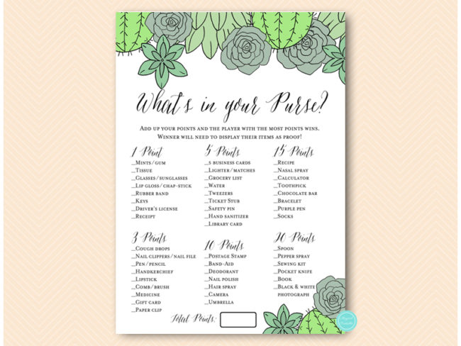 BS597-whats-in-your-purse-succulent-wedding-shower