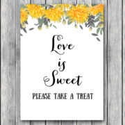 TH18-5x7-sign-love-is-sweet-yellow-dandelion-wedding-bridal-shower-game
