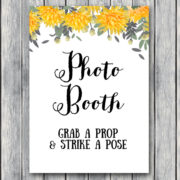 TH18-5x7-sign-photobooth-yellow-dandelion-wedding-bridal-shower-game