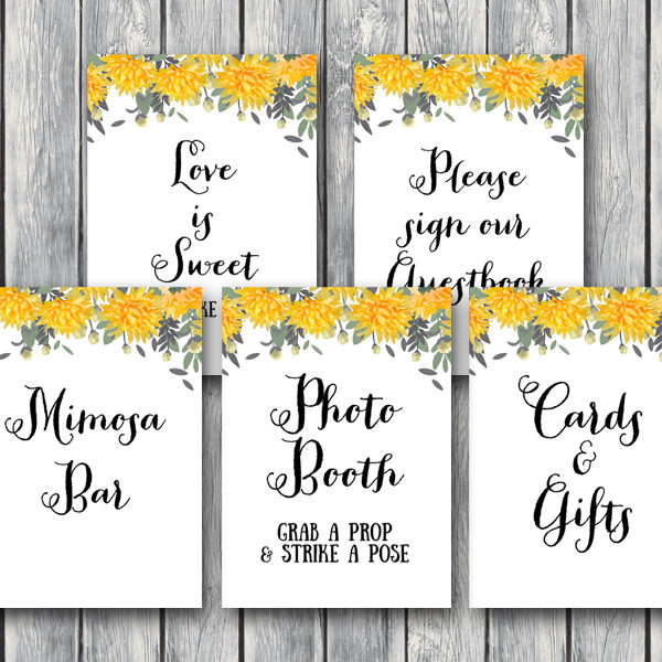 dandelion-wedding-signs-bridal-shower-signs-yellow-floral-th18