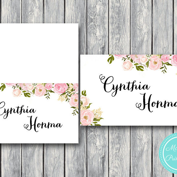 Printable Wedding Name Card Labels Wedding Place cards