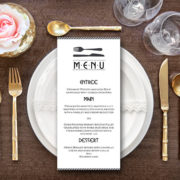 Personalized Dining Knife and Fork Wedding Menu-Custom Wedding Menu Printable