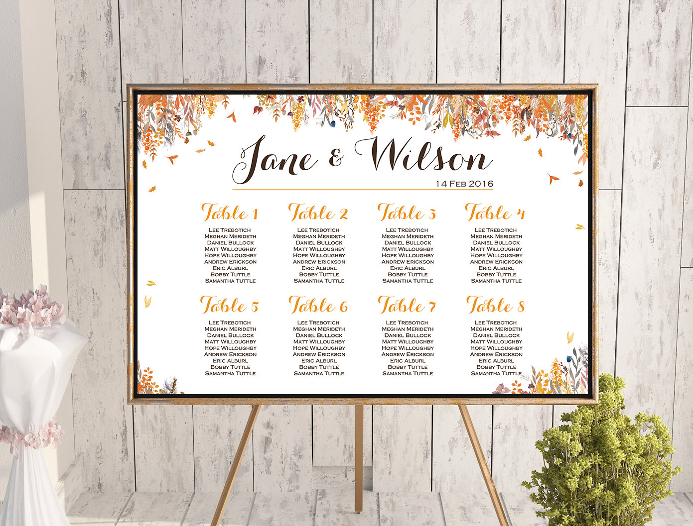 Wedding Seating Chart Template from www.brideandbows.com