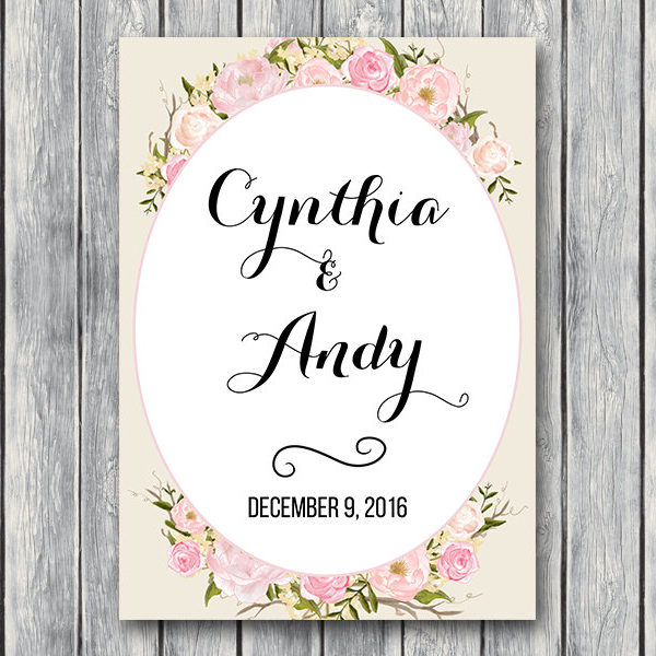 personalized-pink-floral-welcome-sign-engagement-welcome-sign-welcome-sign