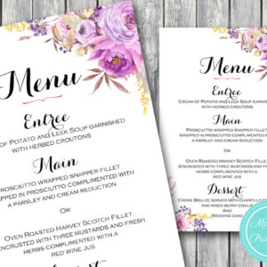 personalized-purple-floral-wedding-menu-custom-wedding-menu-printable