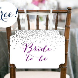 BS541 free Chair-Sign-8-5x11 bride to be chair banner bombs