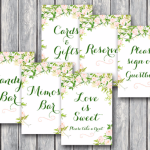 Green-Garden-Bridal-Shower-Table-Signs-Package-1