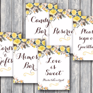 Rustic-Yellow-Bridal-Shower-Table-Signs-Package-1
