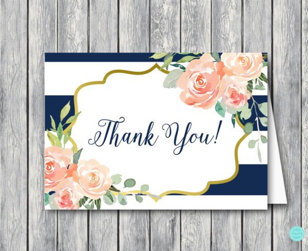 TH74-Thank-You-fold-card-floral-navy-stripes