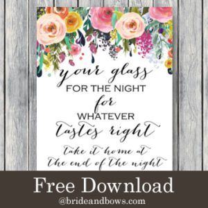 FREE Shabby Chic Tag Your Glass Sign